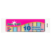Super Bright 10 Sponge Scourers (Case of 40) - Honesty Sales
